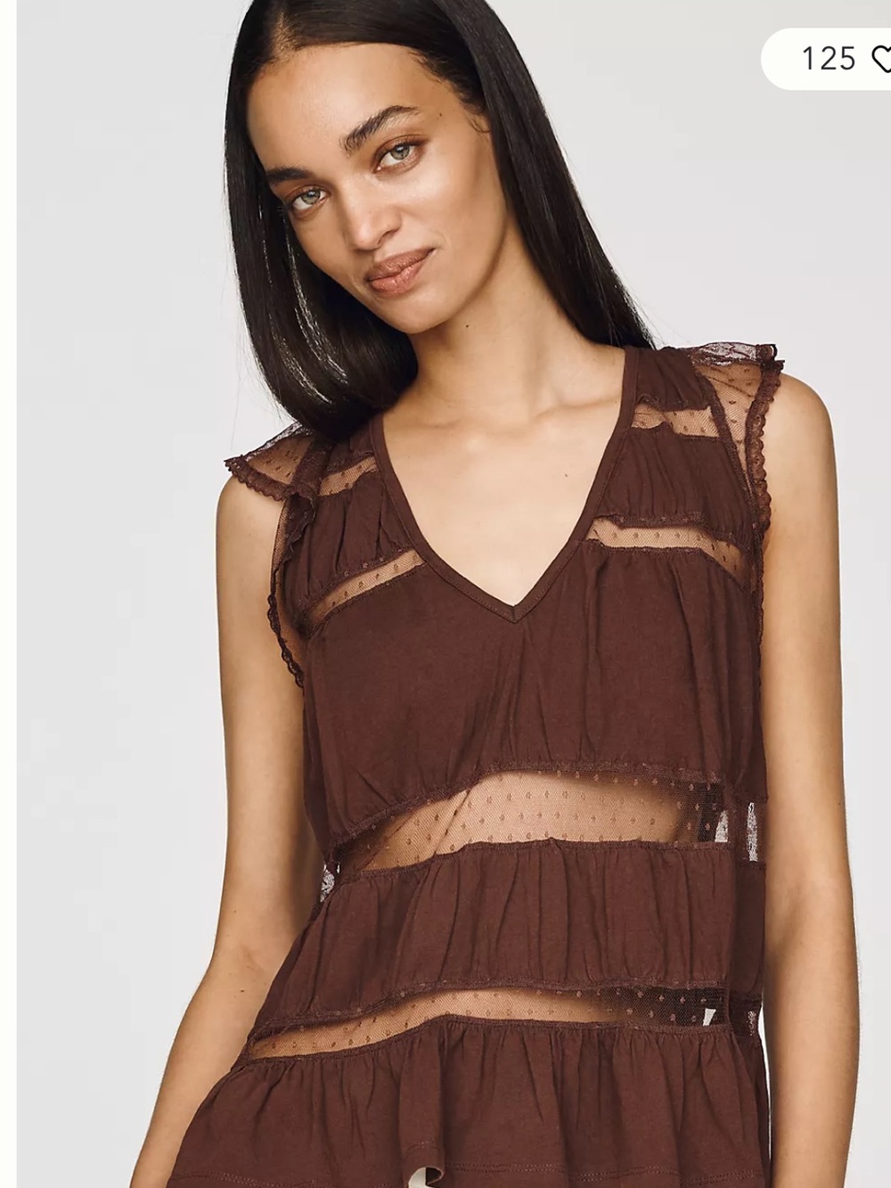 By Anthropologie Cotton Spliced Hem Tee